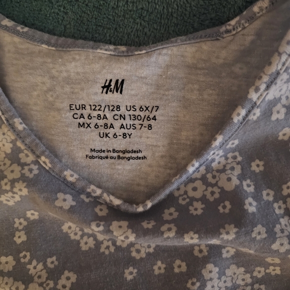 H&M Sky Blue Floral Casual Dress - Picture 3 of 4